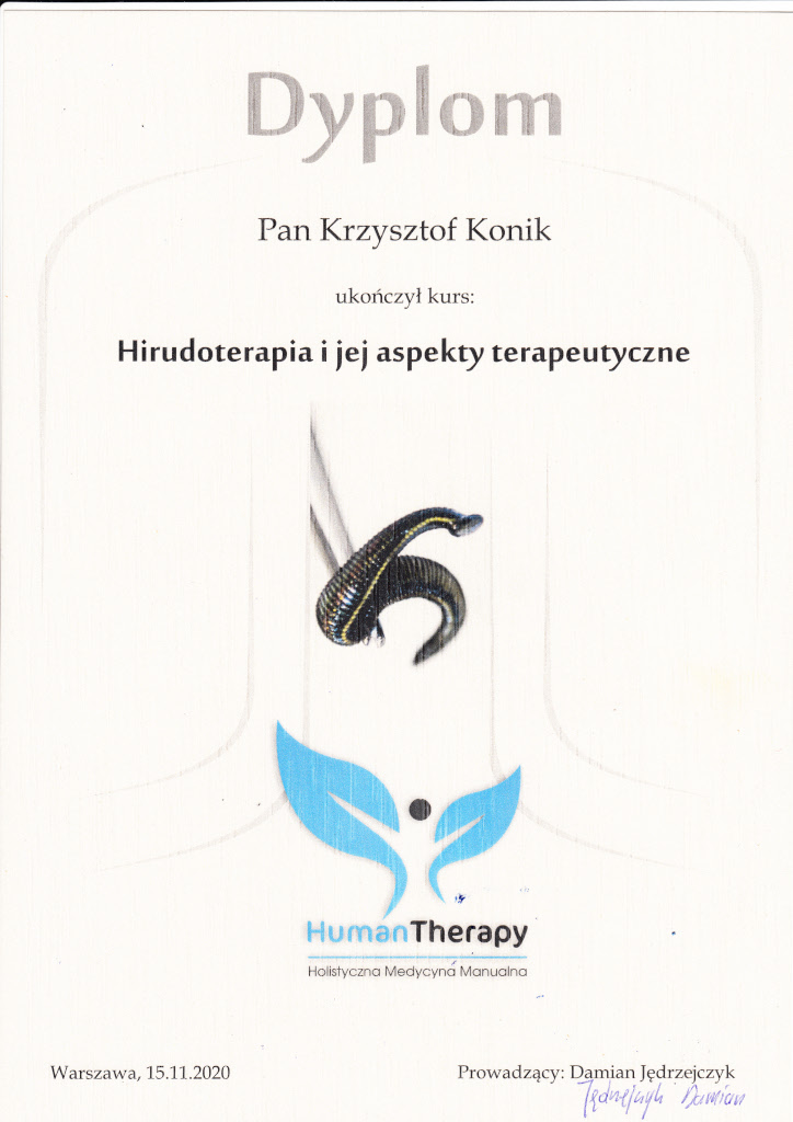 Certyfikat Krzysztof Konik